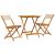 Set mobilier bistro, 3 piese, textil bej/lemn masiv GartenMobel Dekor