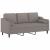 Canapea cu 3 locuri cu pernuțe, gri taupe, 180 cm, textil GartenMobel Dekor