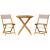 Set mobilier bistro, 3 piese, textil taupe/lemn masiv GartenMobel Dekor