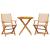 Set mobilier bistro, 3 piese, textil bej/lemn masiv GartenMobel Dekor