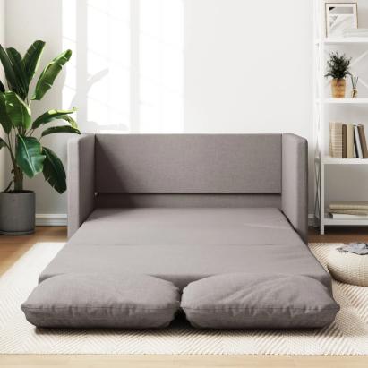 Canapea extensibilă 2 în 1, gri taupe, 112x174x55 cm, textil GartenMobel Dekor