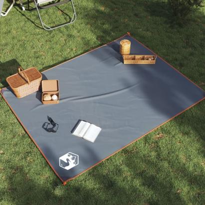 Pătură de picnic cu țăruși, gri și portocaliu, 205x155 cm GartenMobel Dekor