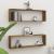 Rafturi de perete cub, 2 buc., stejar fumuriu 100x15x30 cm lemn GartenMobel Dekor