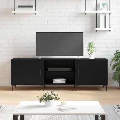 Comodă TV, negru, 150x30x50 cm, lemn compozit GartenMobel Dekor