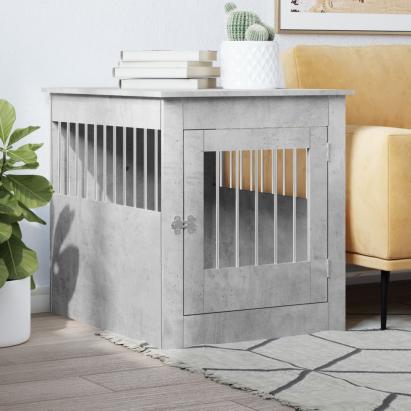Ladă pentru câini, gri beton, 64,5x80x71 cm, lemn compozit GartenMobel Dekor