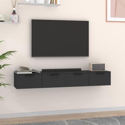 Dulapuri de perete, 2 buc., Negru, 68x30x20 cm, lemn compozit GartenMobel Dekor