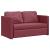 Canapea extensibilă 2 în 1, bordo, 112x174x55 cm, textil GartenMobel Dekor