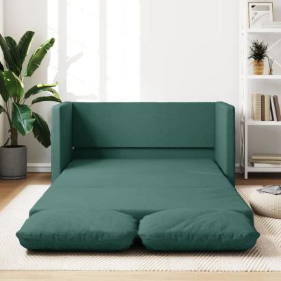 Canapea extensibilă 2 în 1, verde închis, 112x174x55 cm, textil GartenMobel Dekor