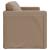 Canapea extensibilă 2 în 1, cappuccino, 112x174x55 cm piele eco GartenMobel Dekor