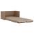 Canapea extensibilă 2 în 1, cappuccino, 112x174x55 cm piele eco GartenMobel Dekor