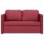 Canapea extensibilă 2 în 1, roșu vin, 112x174x55 cm piele eco GartenMobel Dekor