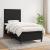 Pat box spring cu saltea, negru, 80x200 cm, textil GartenMobel Dekor
