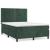 Pat box spring cu saltea, verde închis, 140x200 cm, catifea GartenMobel Dekor