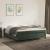 Pat box spring cu saltea, verde închis, 160x200 cm, catifea GartenMobel Dekor