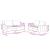 Set de canapele cu perne, 2 piese, gri, piele ecologică GartenMobel Dekor