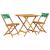 Set mobilier bistro, 3 piese, textil model frunze/lemn masiv GartenMobel Dekor