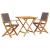 Set mobilier bistro, 3 piese, textil antracit/lemn masiv GartenMobel Dekor