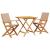 Set mobilier bistro, 3 piese, textil taupe/lemn masiv GartenMobel Dekor