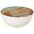 Măsuță de cafea formă de bol alb Ø50x24 cm lemn masiv reciclat GartenMobel Dekor