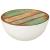 Măsuță de cafea formă de bol alb Ø50x24 cm lemn masiv reciclat GartenMobel Dekor