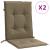 Perne scaun cu spătar mic 2 buc. melanj taupe 100x50x4cm textil GartenMobel Dekor