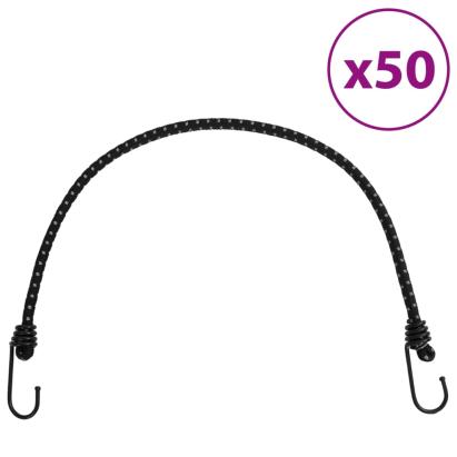 Corzi elastice cu benzi reflectorizante/cârlige 50 buc. 59 cm GartenMobel Dekor