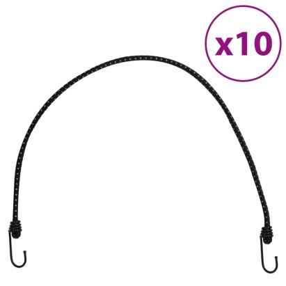 Corzi elastice cu benzi reflectorizante/cârlige 10 buc. 88 cm GartenMobel Dekor