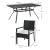 Set mobilier gradina/terasa, negru si bej, ratan sintetic, 1 masa, 6 scaune, Lynna GartenVIP DiyLine