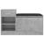 Banchetă pantofar, gri beton, 94,5x31x57 cm, lemn prelucrat GartenMobel Dekor