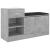 Banchetă pantofar, gri beton, 94,5x31x57 cm, lemn prelucrat GartenMobel Dekor