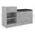 Banchetă pantofar, gri beton, 94,5x31x57 cm, lemn prelucrat GartenMobel Dekor