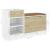 Bancă pantofar alb/stejar sonoma 94,5x31x57 cm, lemn prelucrat GartenMobel Dekor