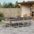 Set mobilier de grădină cu perne 13 piese gri deschis poliratan GartenMobel Dekor
