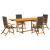 Set mobilier de grădină, 5 piese, lemn masiv acacia/textilenă GartenMobel Dekor