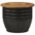 Măsuță de cafea, negru, 50x39,5 cm, lemn masiv reciclat GartenMobel Dekor