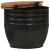 Măsuță de cafea, negru, 50x39,5 cm, lemn masiv reciclat GartenMobel Dekor