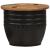 Măsuță de cafea, negru, 50x39,5 cm, lemn masiv reciclat GartenMobel Dekor