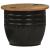 Măsuță de cafea, negru, 50x39,5 cm, lemn masiv reciclat GartenMobel Dekor