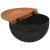 Set măsuțe de cafea, 2 piese, negru, lemn masiv reciclat GartenMobel Dekor