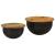 Set măsuțe de cafea, 2 piese, negru, lemn masiv reciclat GartenMobel Dekor