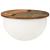 Măsuță de cafea, alb, 50x27 cm, lemn masiv reciclat GartenMobel Dekor
