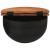 Măsuță de cafea, negru, 50x27 cm, lemn masiv reciclat GartenMobel Dekor