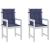 Perne pentru scaune cu spătar jos, 2 buc., bleumarin, textil GartenMobel Dekor