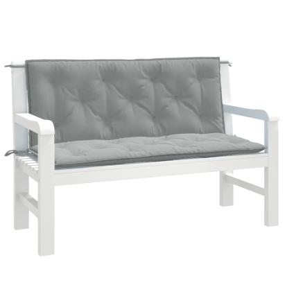 Pernă bancă de grădină 2db melanj gri deschis 120x50x7cm textil GartenMobel Dekor
