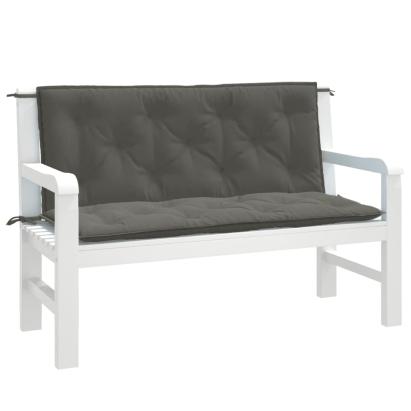 Pernă bancă de grădină 2buc melanj gri închis 120x50x7cm textil GartenMobel Dekor