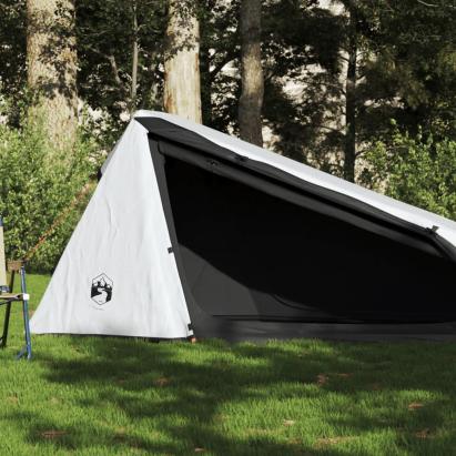 Cort camping tunel 1 persoană, alb, țesătură opacă, impermeabil GartenMobel Dekor