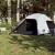 Cort camping cupolă 4 persoane alb, țesătură opacă, impermeabil GartenMobel Dekor
