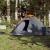 Cort de camping pentru 4 persoane, gri/portocaliu, impermeabil GartenMobel Dekor