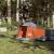 Cort de camping pentru 1 persoană, gri/portocaliu, impermeabil GartenMobel Dekor