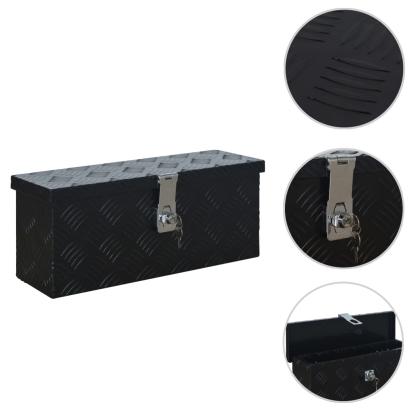 Ladă din aluminiu, negru, 485 x 140 x 200 mm GartenMobel Dekor